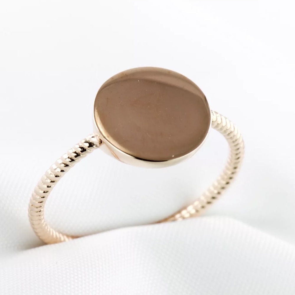 Signet Style Twisted Band Ring In Sterling Silver